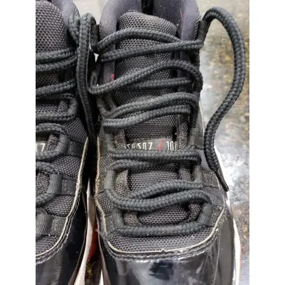 Air Jordan 11 OG 1996 Bred 9 Black & Red Patent Leather Tinker Hatfield Lace Up